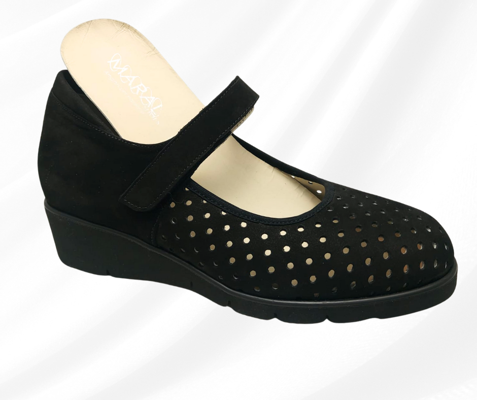 MARAL 105R NERO scarpa molto comoda donna predisposta per plantari ortopedici