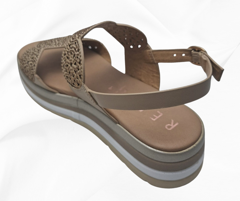 REPO 11277 BEIGE sandalo comodo donna con cinturino