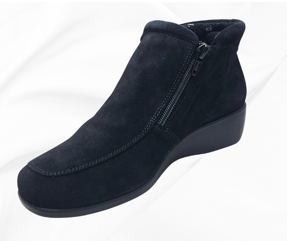 COMFORT CLASS 1326 NERO stivaletto comodo con doppia lampo predisposto per plantari calzature moda comoda