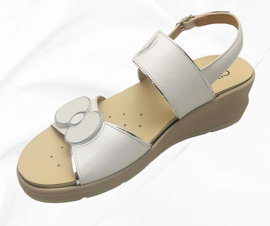 CINZIA SOFT 13637 BIANCO sandalo comoda con doppio stretch
