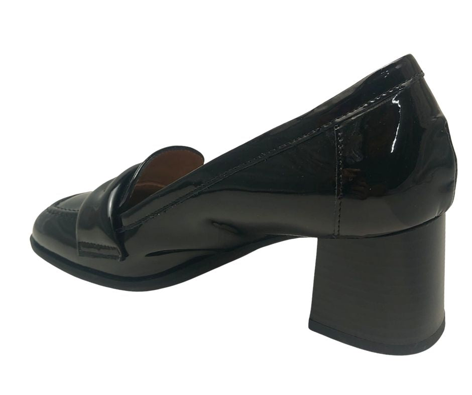 CONFORT 1491 NERO mocassino comodo donna con tacco alto 6 cm