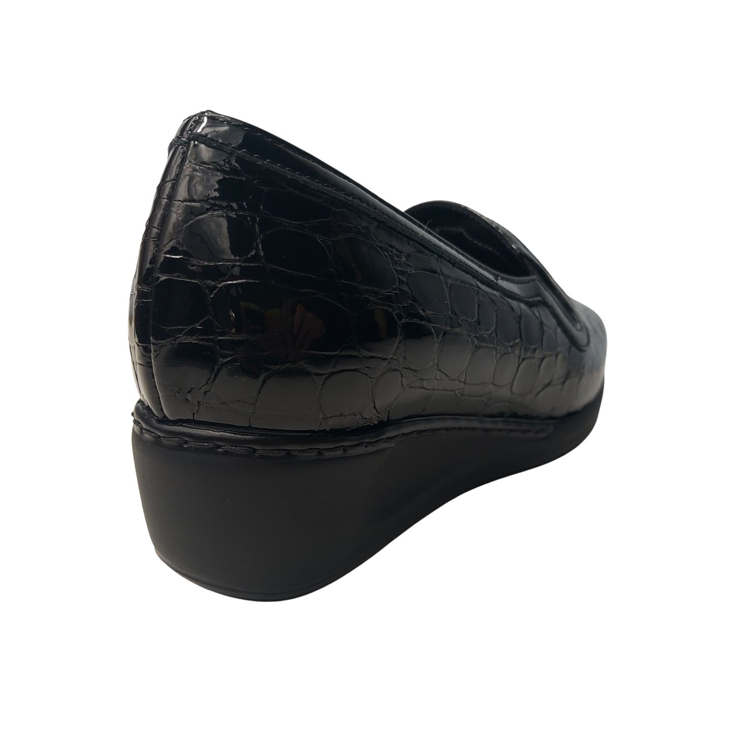 CONFORT 2250 COCCO NERO scarpa comoda donna con zeppa bassa