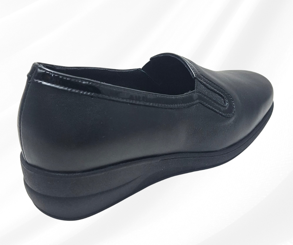 CONFORT 2250 RAK NERO scarpa comoda donna con zeppa bassa