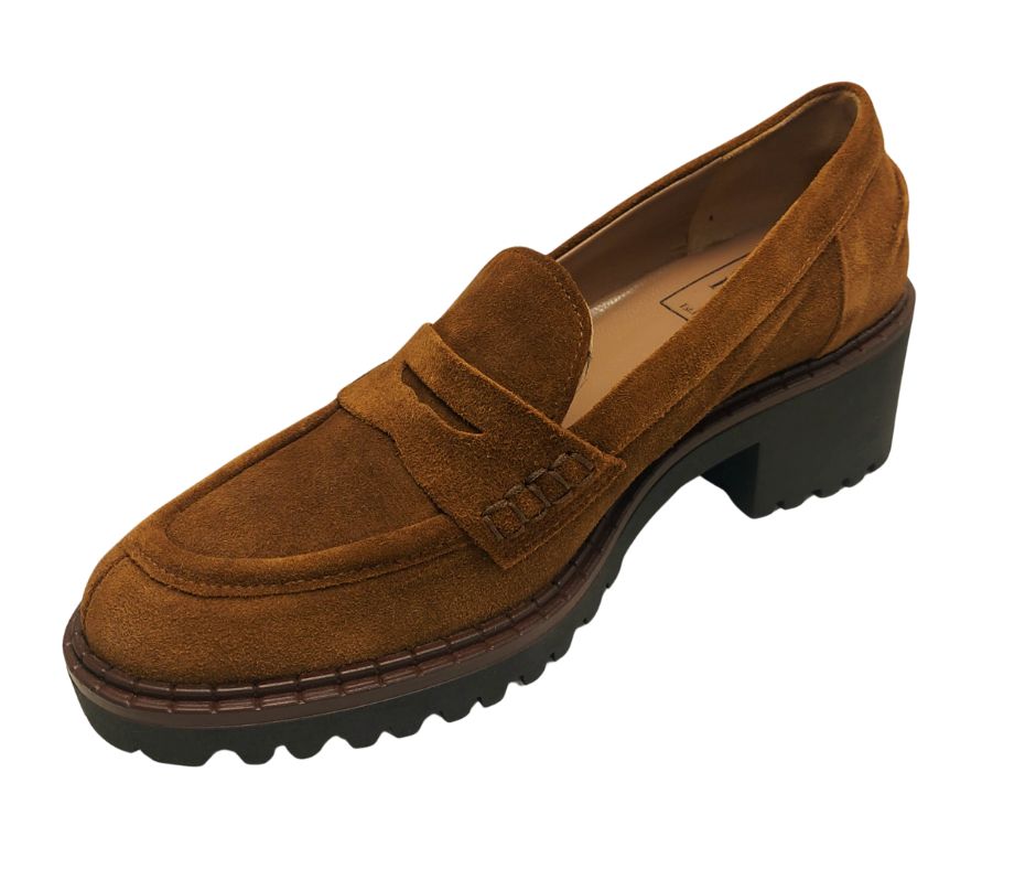 CONFORT 2329 TABACCO scarpa comoda donna accollata in camoscio