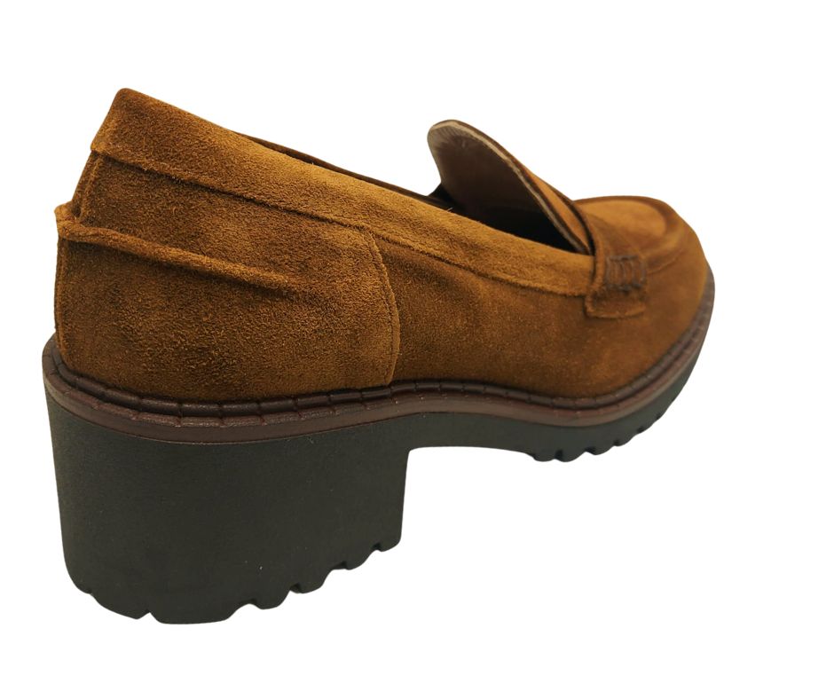 CONFORT 2329 TABACCO mocassino comodo in camoscio