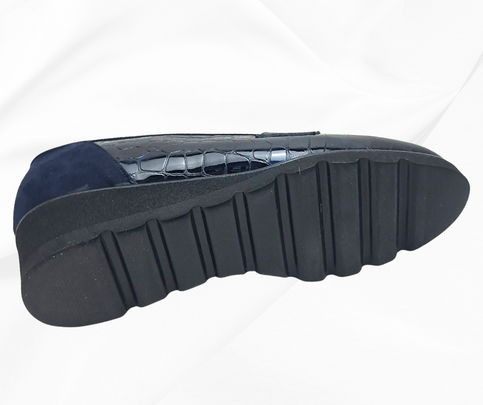 CMC 2347 BLU scarpa comoda con plantare estraibile CALZATURE MODA COMODA