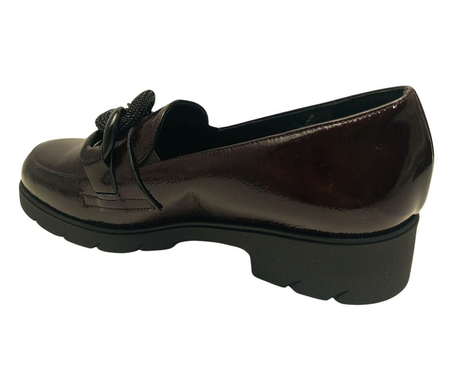CONFORT 2477 penny scarpa comoda donna accollata in pelle lucida