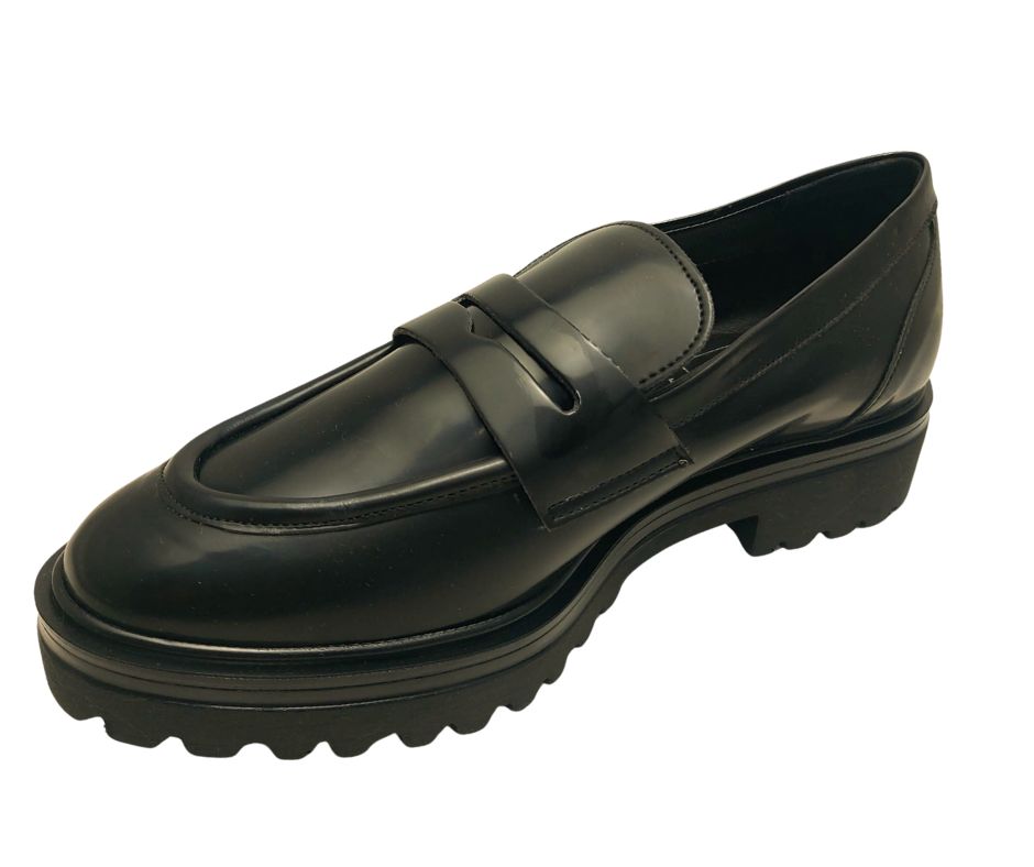 CONFORT 2489 NERO scarpa comoda donna accollata in pelle abrasivata