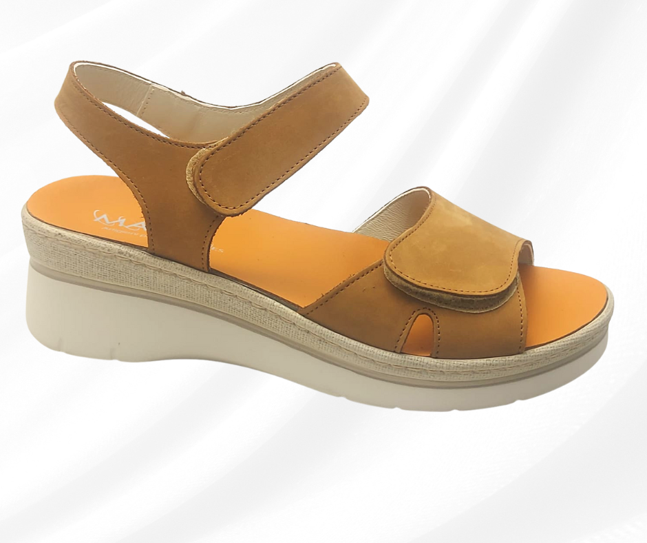 MARAL SHOES 360G BRUCIATO sandalo con doppio stretch a pianta larga