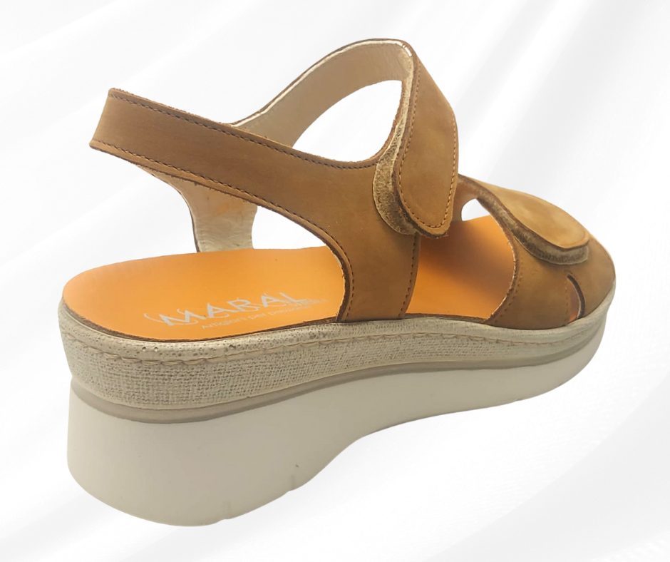 MARAL SHOES 360G BRUCIATO sandalo con doppio stretch a pianta larga