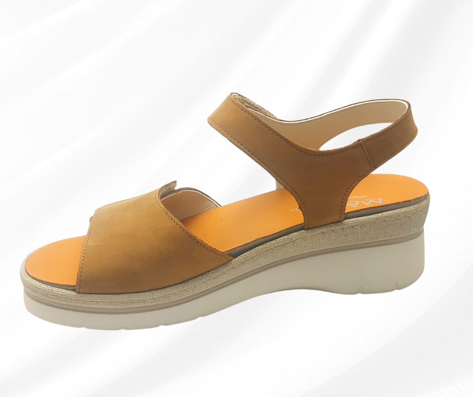 MARAL SHOES 360G BRUCIATO sandalo con doppio stretch a pianta larga