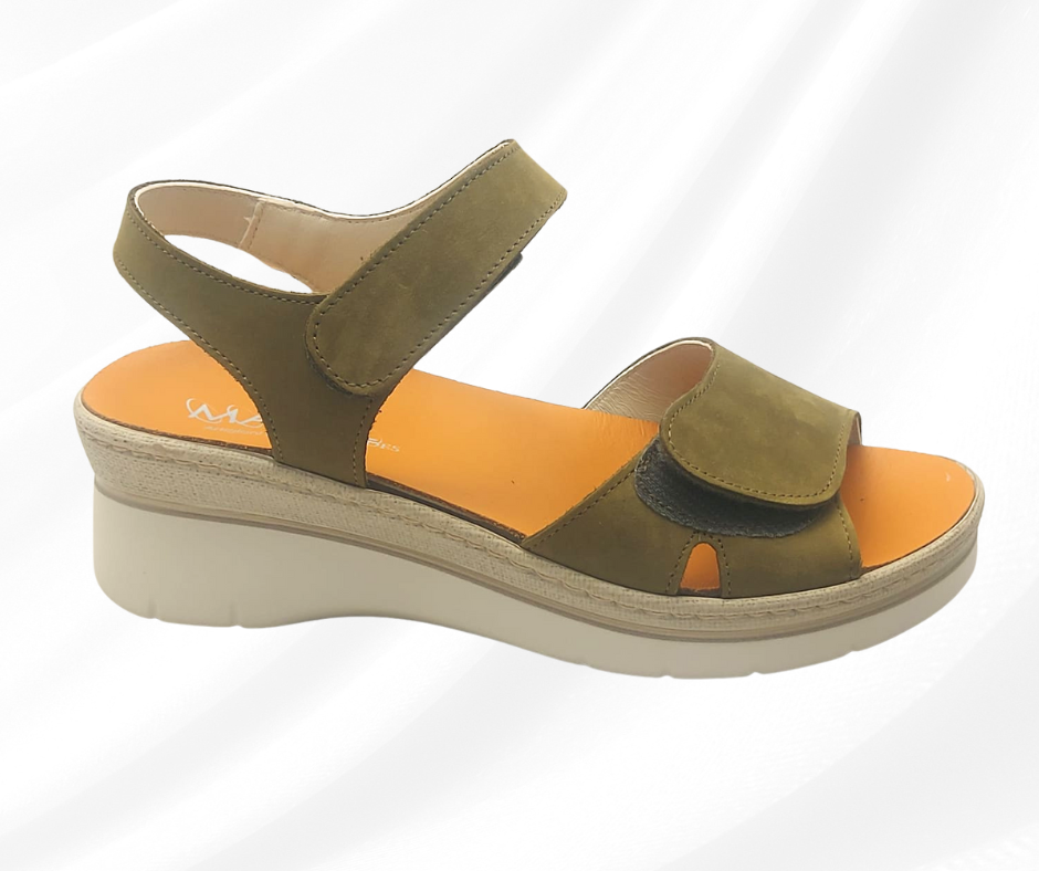 MARAL SHOES 360G MILITARE sandalo con doppio stretch a pianta larga