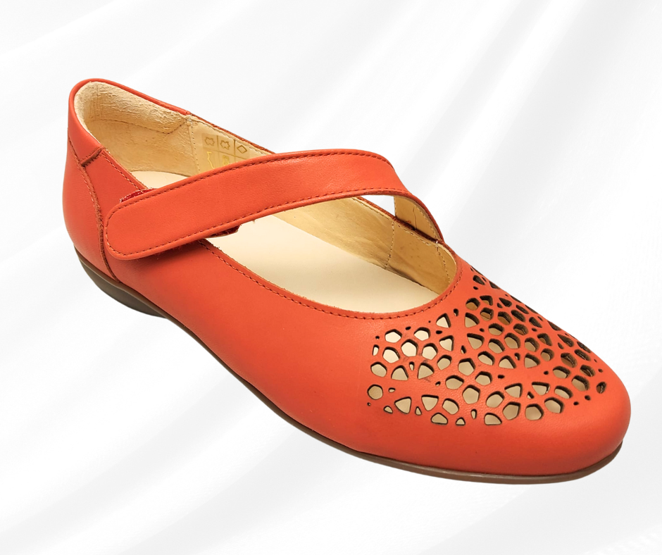 CARIM 4008 ROSSO scarpa molto comoda donna con cinturino predisposta per plantari