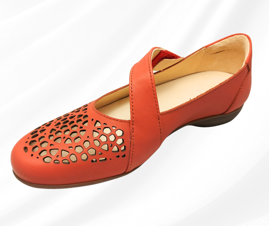CARIM 4008 ROSSO scarpa molto comoda donna con cinturino predisposta per plantari