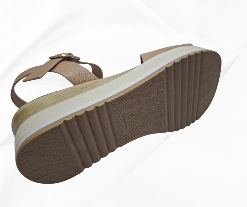 REPO 40291 CAMEL sandalo comodo donna con cinturino con fibbia
