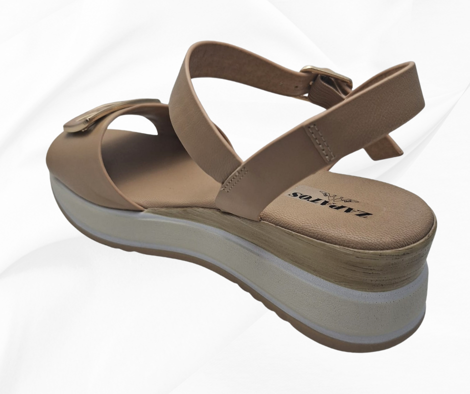 REPO 40291 CAMEL sandalo comodo donna con cinturino con fibbia