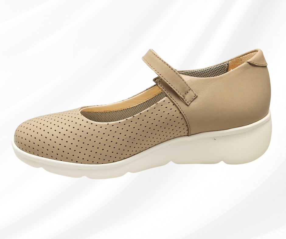 CARIM 4115 TORTORA scarpa molto comoda donna con cinturino predisposta per plantari