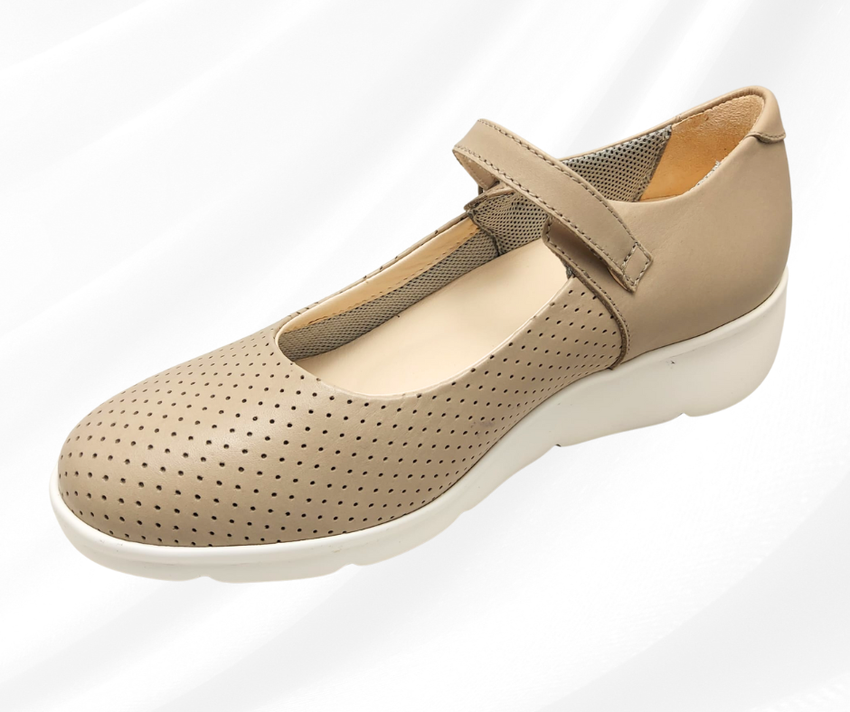 CARIM 4115 TORTORA scarpa molto comoda donna con cinturino predisposta per plantari