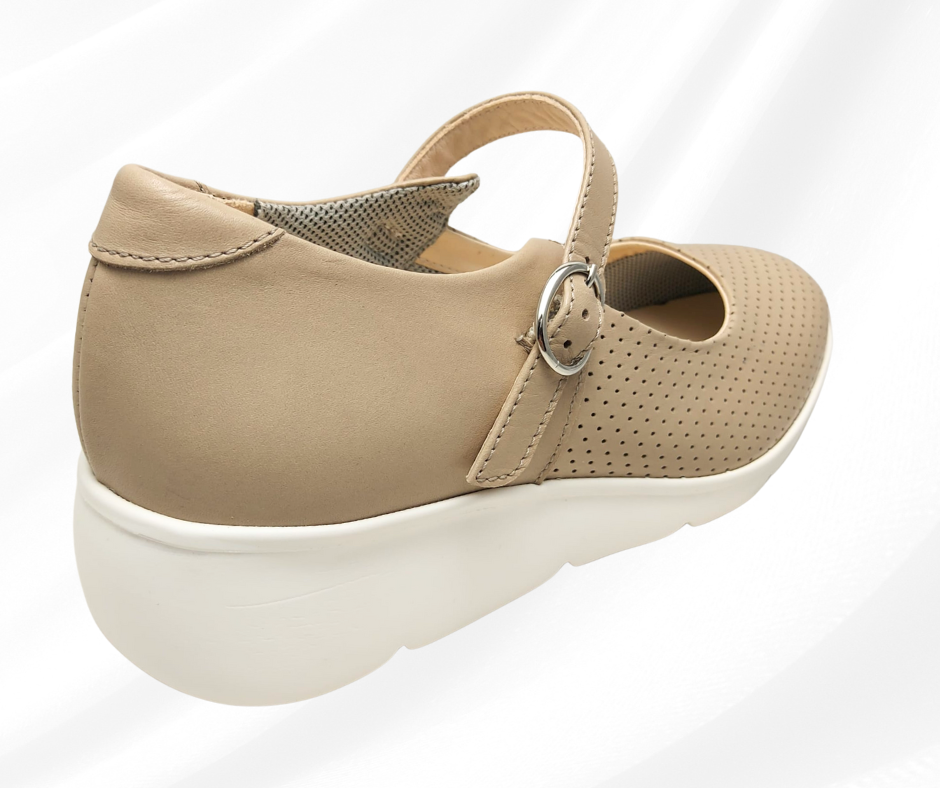 CARIM 4115 TORTORA scarpa molto comoda donna con cinturino predisposta per plantari
