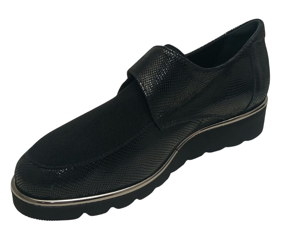 CARIM 4157 NERO scarpa molto comoda donna con stretch predisposta per plantari