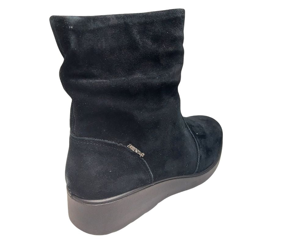 ENVAL SOFT 47556 nero stivaletto molto comodo in camoscio