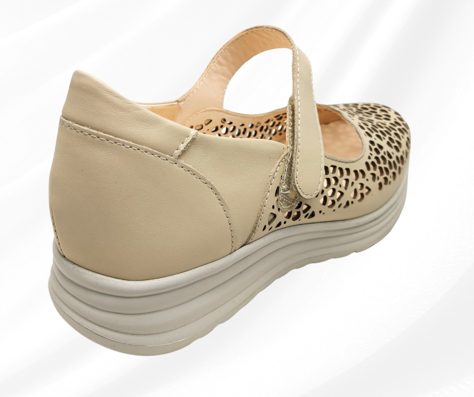 CARIM 5062 GREIGE scarpa molto comoda donna con cinturino predisposta per plantari