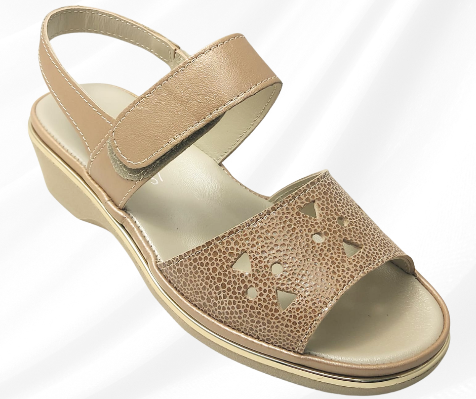 MARALSHOES 533A ORO sandalo anatomico molto comodo con stretch