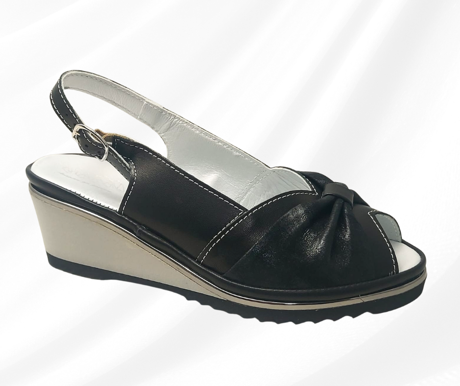 MARALSHOES 540Z NERO sandalo anatomico molto comodo per piedi sensibili
