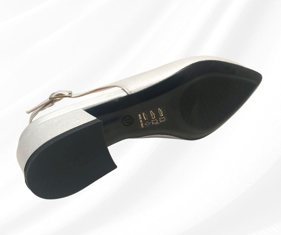 CONFORT 6445 ARGENTO chanel comodo con tacco basso