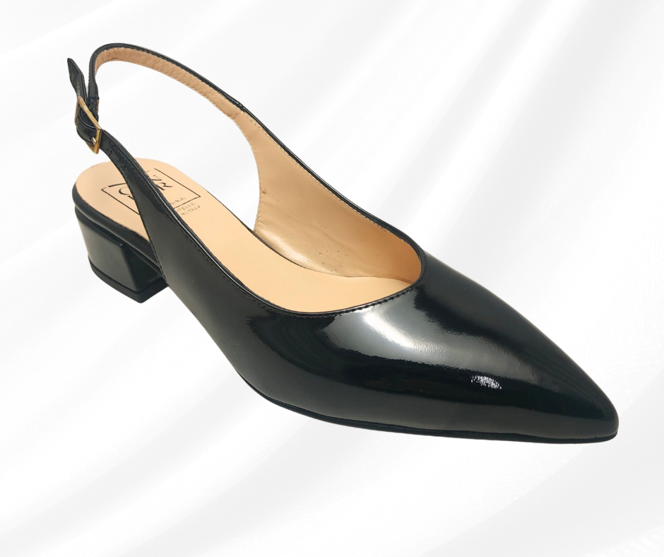 CONFORT 6445 VERNICE NERO chanel comodo con tacco basso