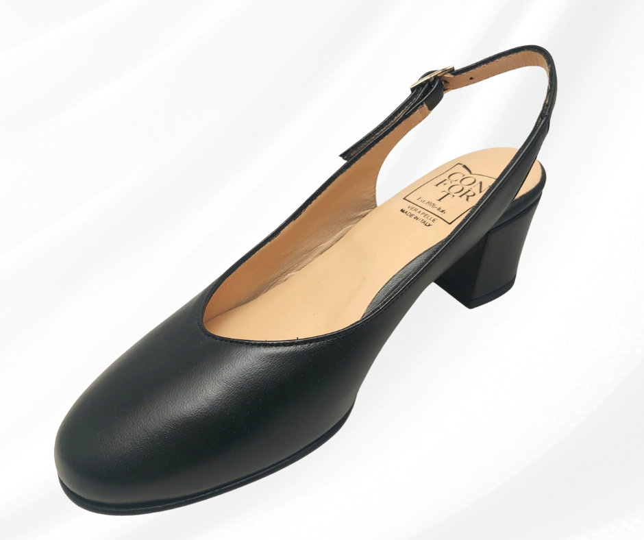 CONFORT 6720 NERO chanel comodo con tacco
