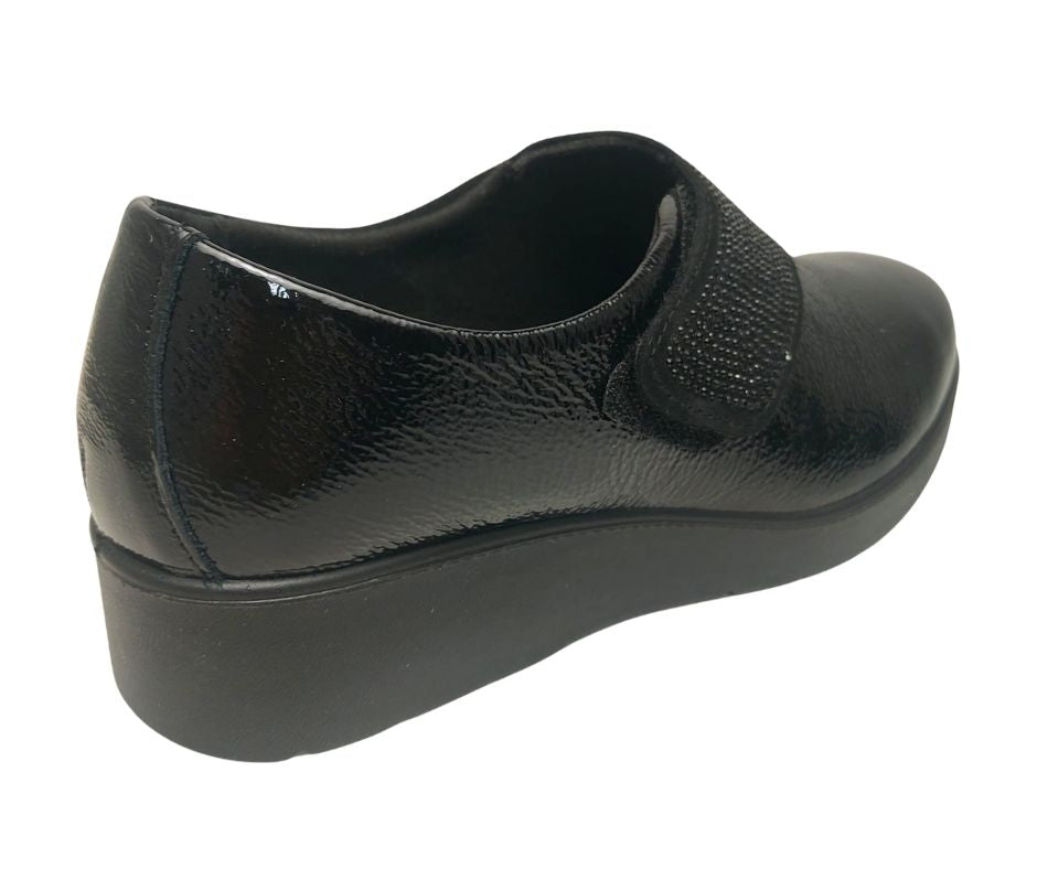ENVAL SOFT 67616 NAPL NERO scarpa comoda a pianta larga con stretch