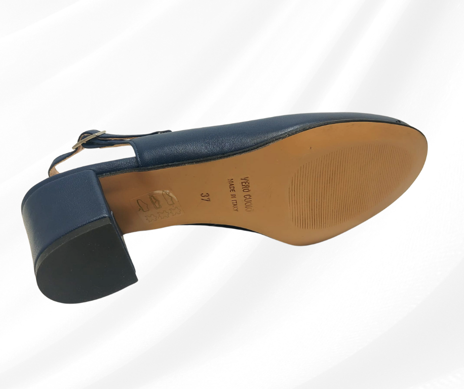 CONFORT 6915 BLU chanel comodo con tacco