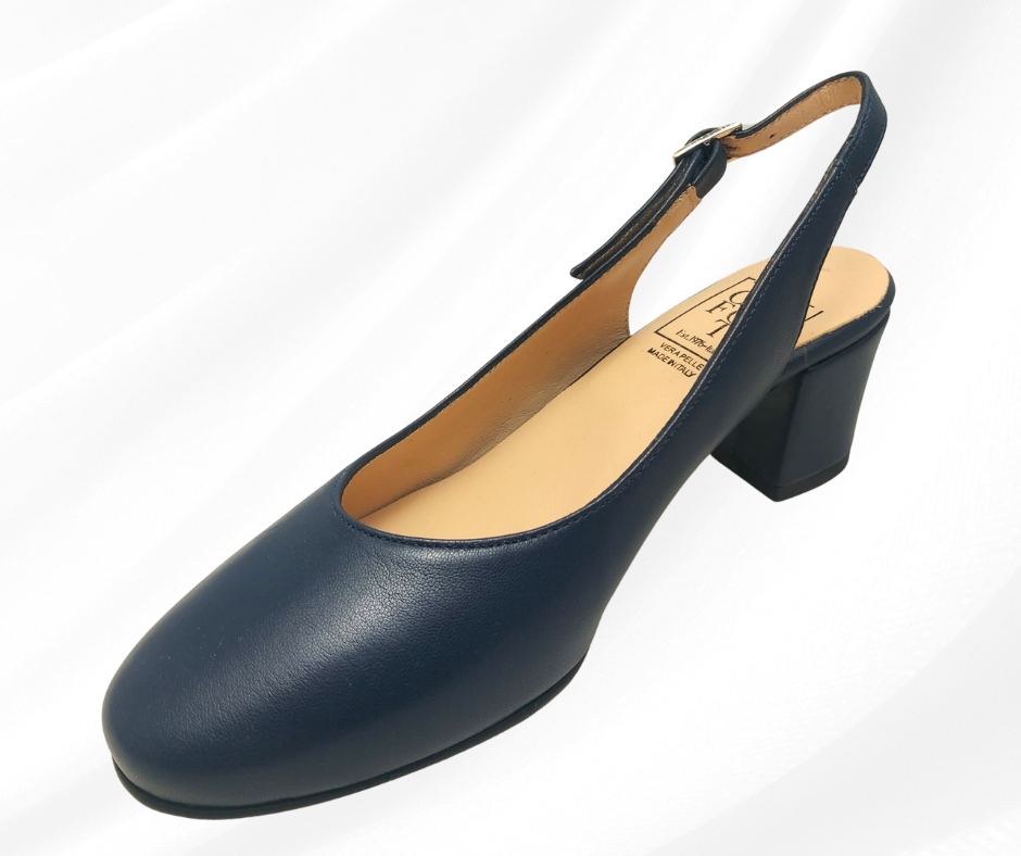 CONFORT 6915 BLU chanel comodo con tacco