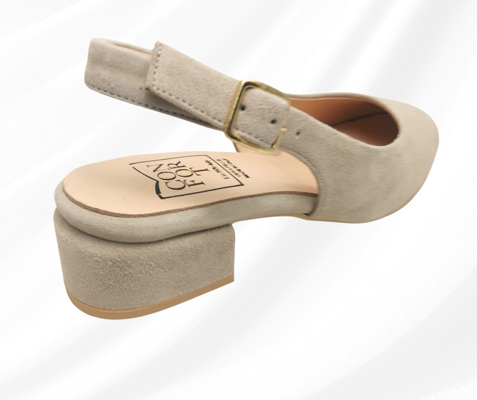 CONFORT 6936 BEIGE chanel comodo con tacco basso