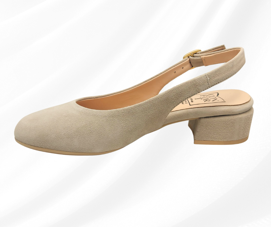 CONFORT 6936 BEIGE chanel comodo con tacco basso