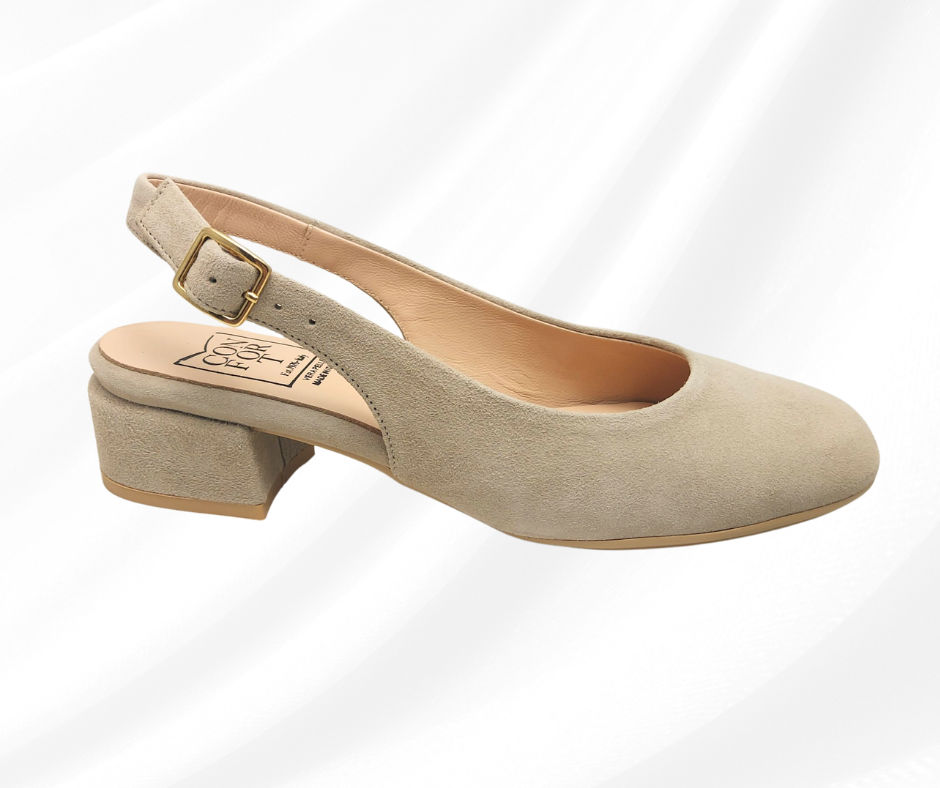 CONFORT 6936 BEIGE chanel comodo con tacco basso