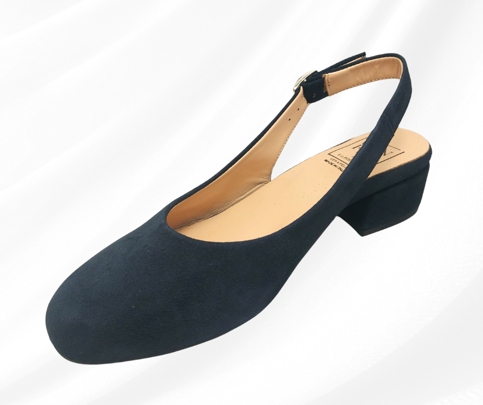 CONFORT 6936 BLU chanel comodo con tacco basso