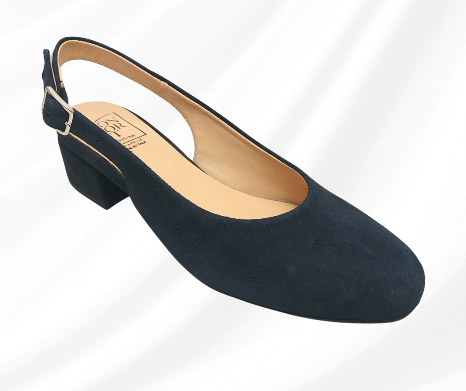 CONFORT 6936 BLU chanel comodo con tacco basso
