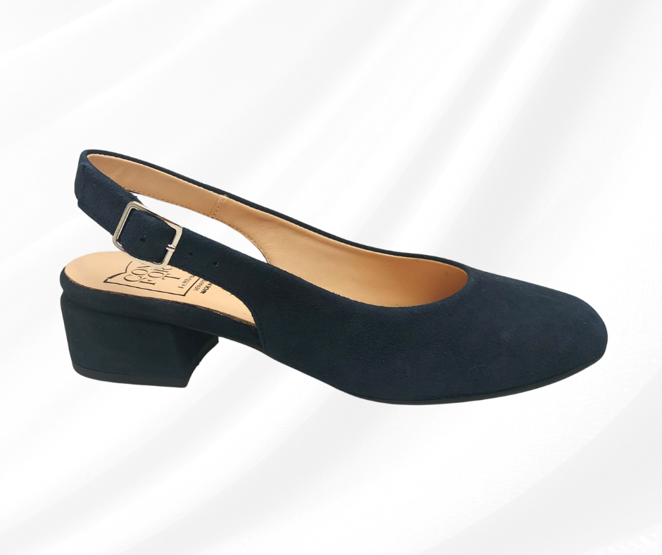 CONFORT 6936 BLU chanel comodo con tacco basso