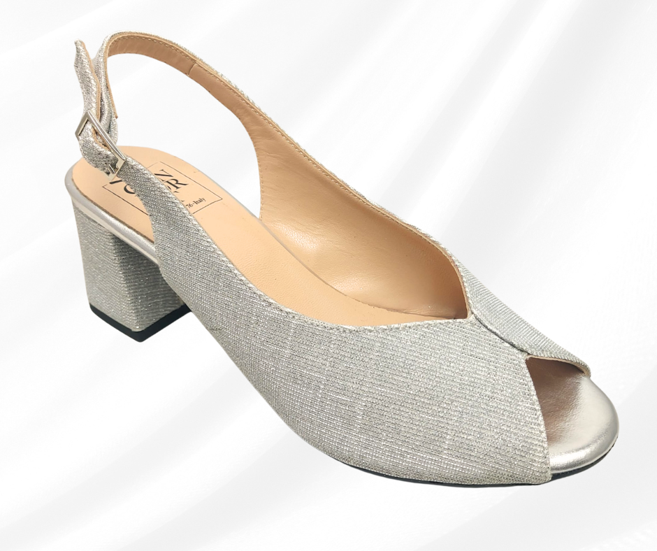 CONFORT 8502 ARGENTO GAL sandalo donna con tacco