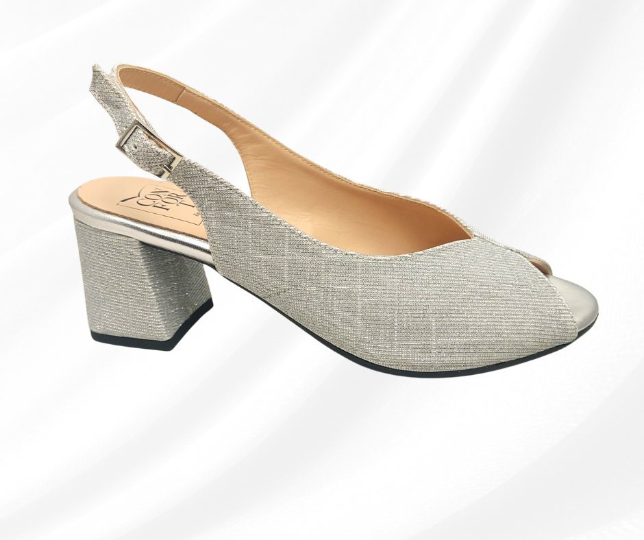 CONFORT 8502 ARGENTO GAL sandalo donna con tacco
