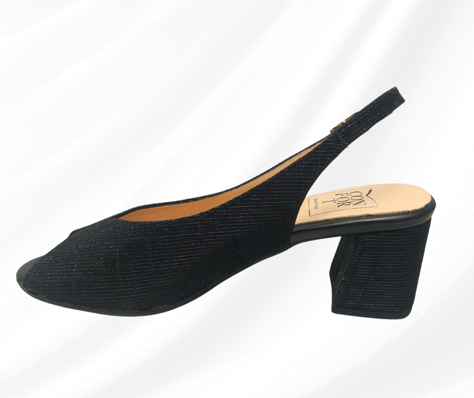 CONFORT 8502 NERO GAL sandalo donna con tacco