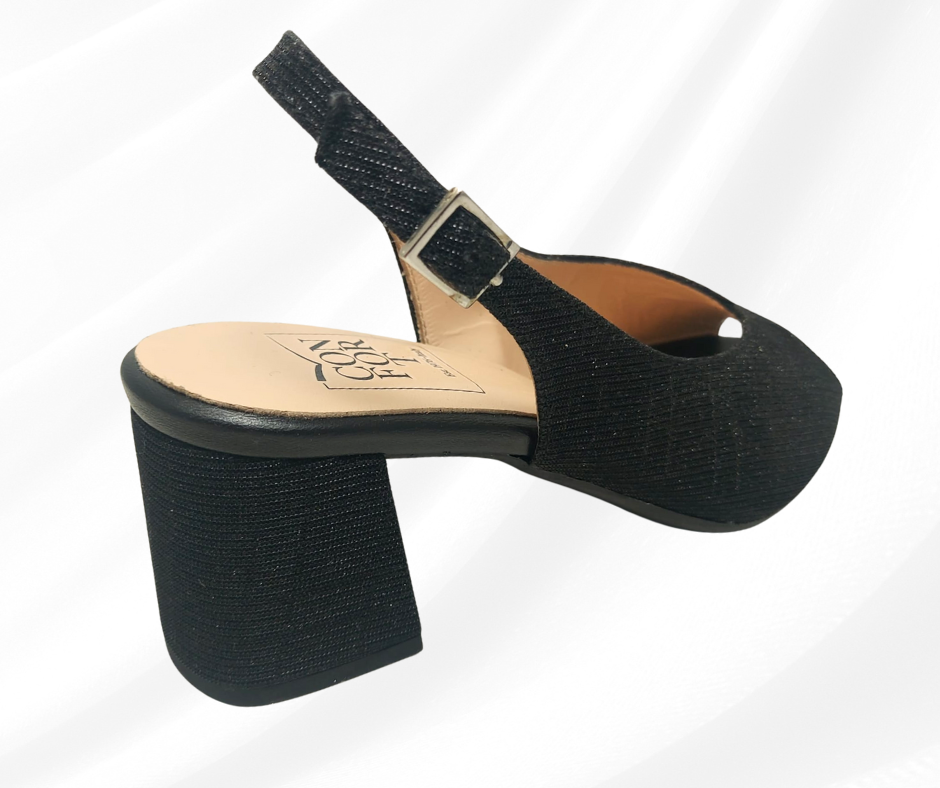 CONFORT 8502 NERO GAL sandalo donna con tacco