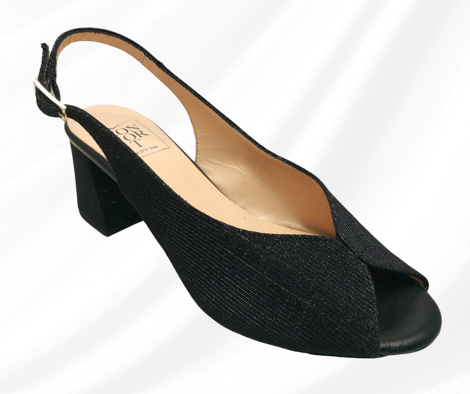 CONFORT 8502 NERO GAL sandalo donna con tacco