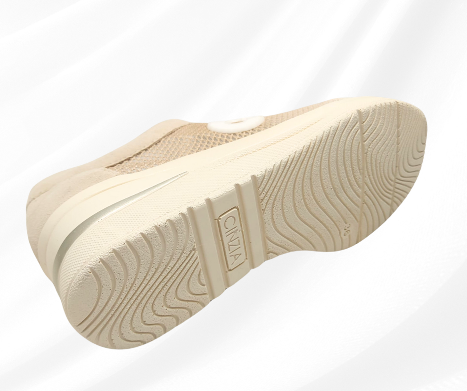 CINZIA SOFT 923492 BEIGE scarpa comoda donna con lacci