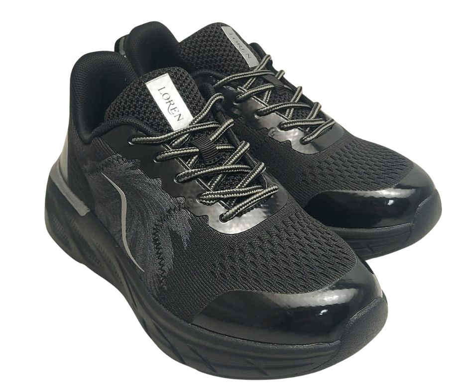 LOREN A2000 NERO scarpa sportiva molto comoda adatta a piedi sensibili