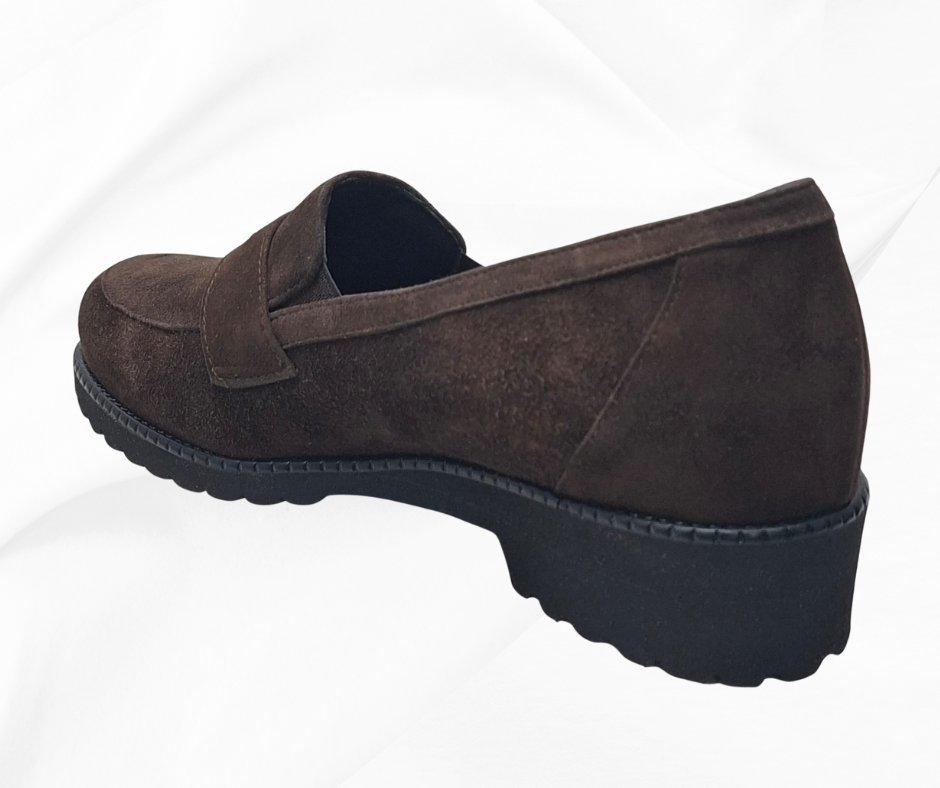 MARAL B012 CAMOSCIO MARRONE mocassino comodo predisposto per plantari