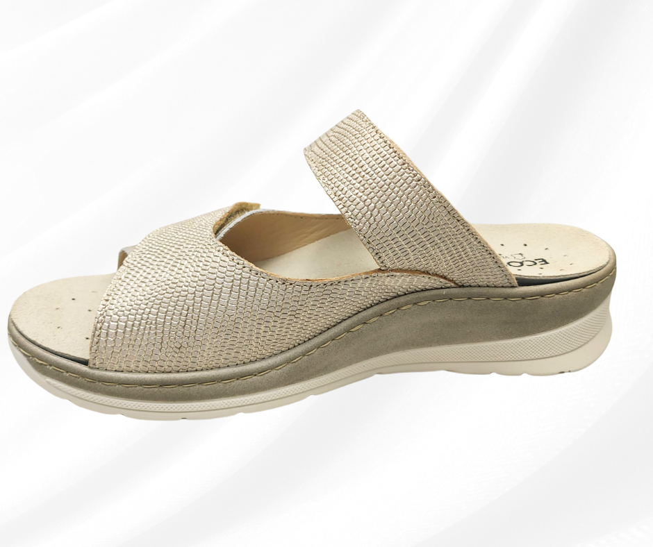 ECOSANIT BLANCA QUEEN PLATINO ciabatta molto comoda predisposta per plantari con stretch