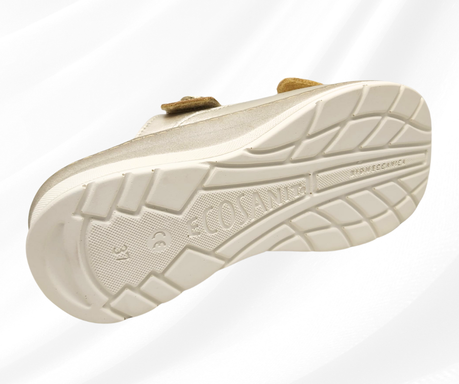 ECOSANIT BLANCA QUEEN PLATINO ciabatta molto comoda predisposta per plantari con stretch
